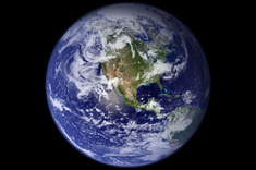The image of Earth in space like a blue marble highlighted the planets fragility and the beauty of Earth. 